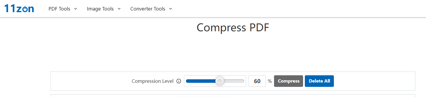 Compress PDF to 1MB with 11zon