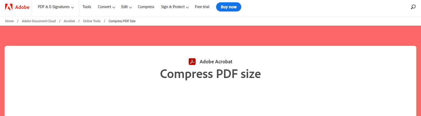 Compress PDF to 1MB with Adobe Acrobat Online