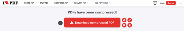 Compress PDF to 300KB with iLovePDF 2