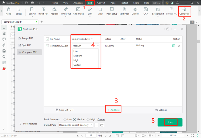 Compress PDF to 300KB with iLovePDF Alternative