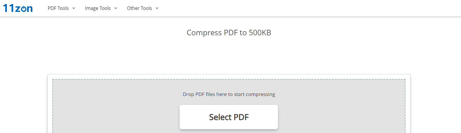 Compress PDF to 500KB with 11zon