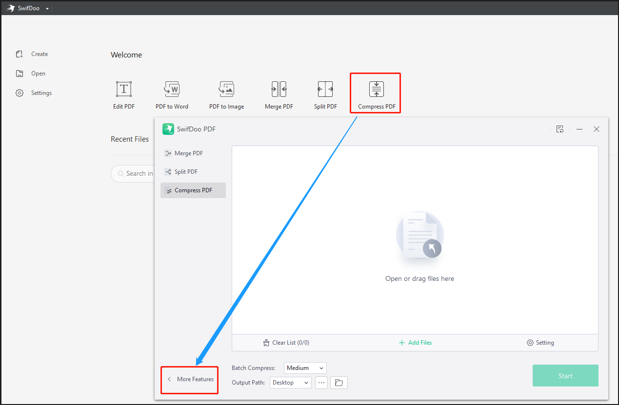 SwifDoo PowerPoint compressor compress PowerPoint step 1