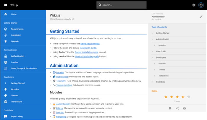 Wiki.js.