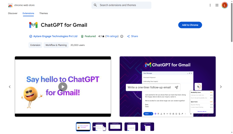 ChatGPT for Gmail