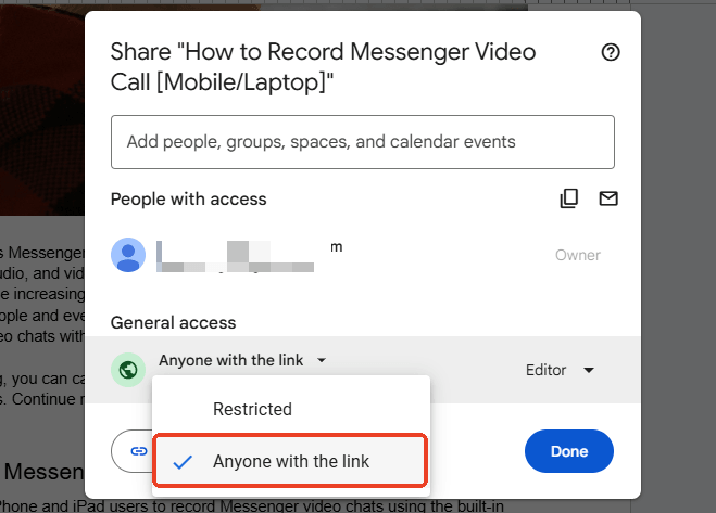 Anyone with the link