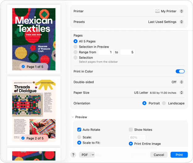 Convert Apple Books to PDF on Mac