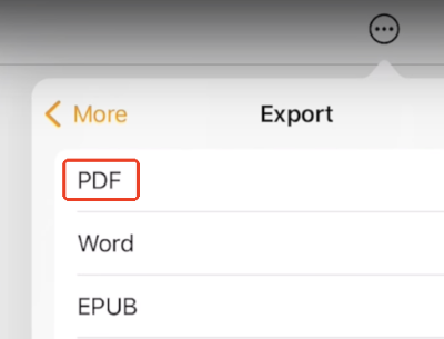Convert Apple Books to PDF on iPhone