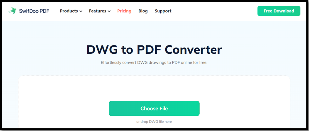 convert DWG to PDF with online SwifDoo PDF converter 2