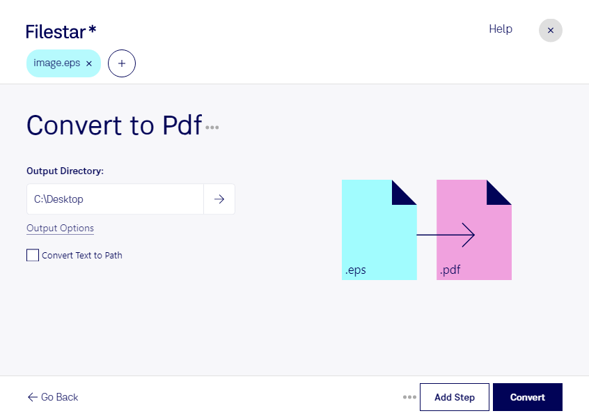 Convert EPS to PDF with Filestar*