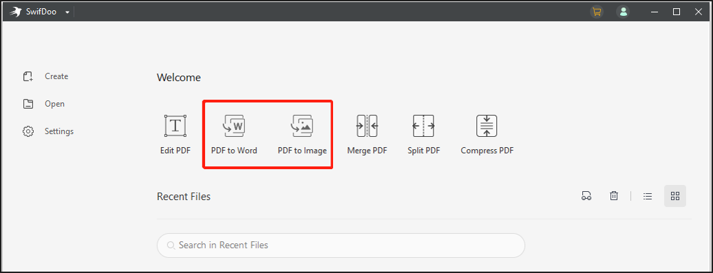 SwifDoo PDF Desktop convert Excel to PDF step 1