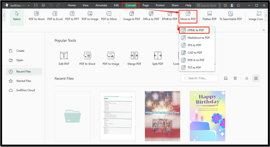 convert flipbook to PDF with SwifDoo PDF by HTML to PDF conversion 1