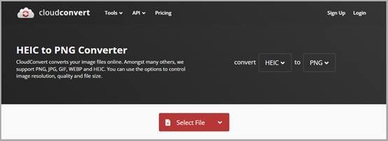 Convert HEIC to PNG online