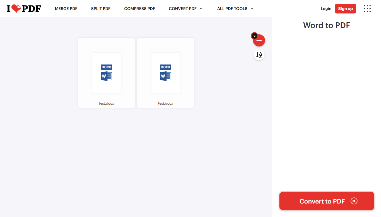 iLovePDF Convert to PDF