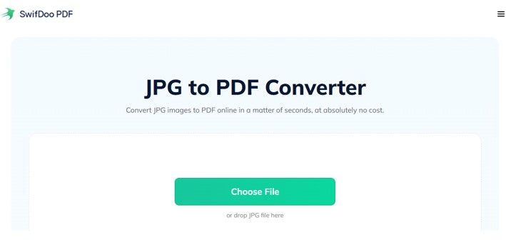 Convert JPG to Excel with SwifDoo PDF Online Converter 1
