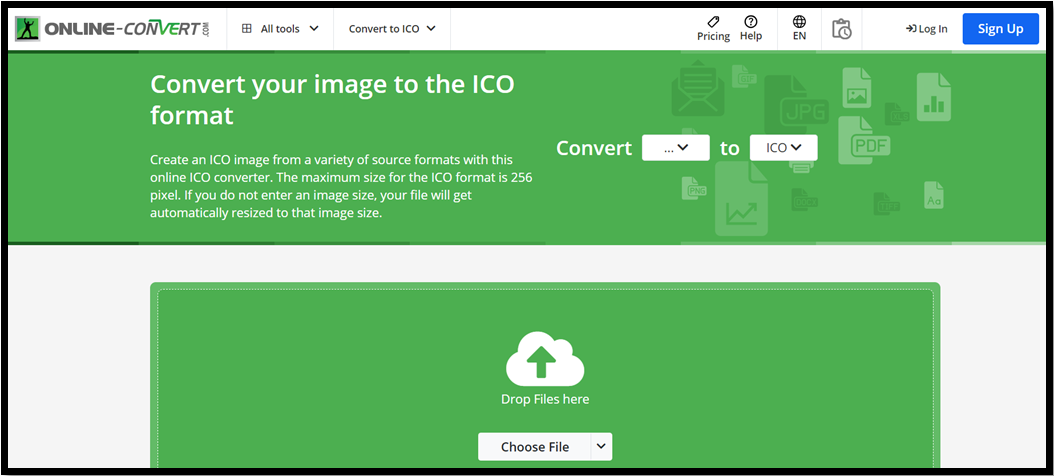 convert JPG to ICO with online-convert.com