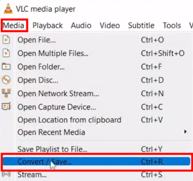 Convert MOV to MP3 via VLC Media Player 1