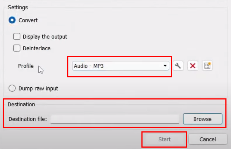 Convert MOV to MP3 via VLC Media Player 3