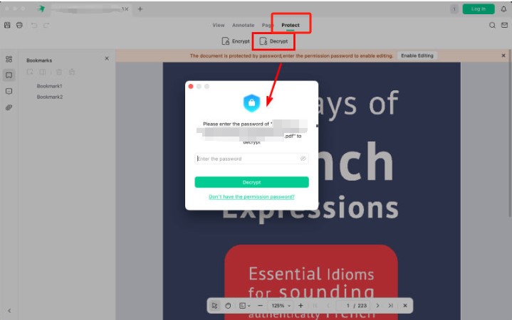 w to Convert Password-Protected PDF to Normal PDF with SwifDoo PDF 4