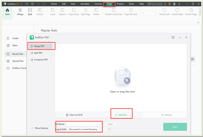 Bonus: How to Combine PDF Files into One PDF Using SwifDoo PDF