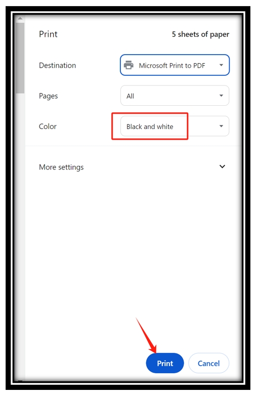 Convert PDF to black and white in Google Docs