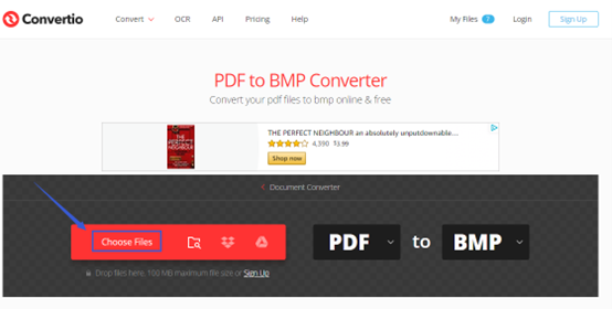 Convert PDF to BMP online