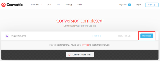 Convert PDF to BMP with Convertio