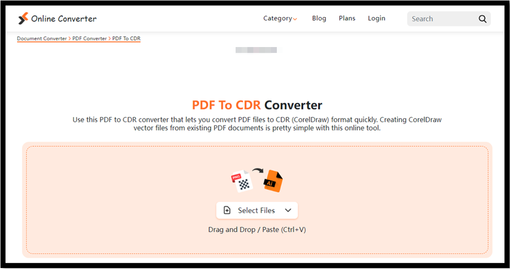 convert PDF to CDR with theonlineconverter.com 1
