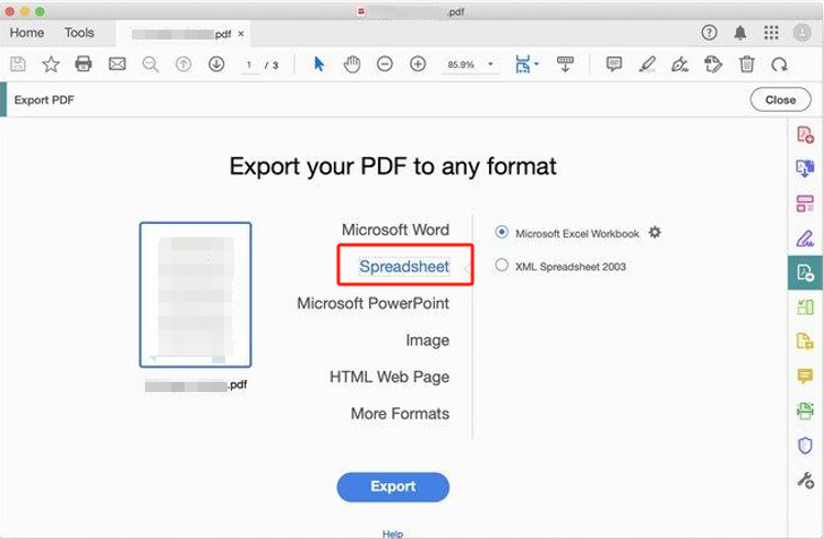 Adobe Acrobat Pro for Converting PDF to Excel on Mac 2