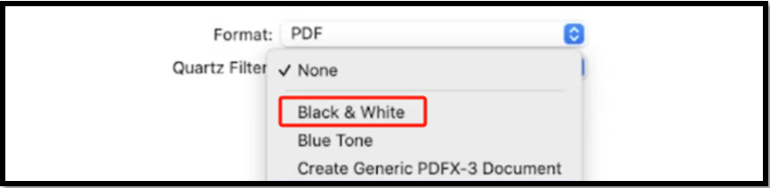 convert PDF to grayscale on Mac
