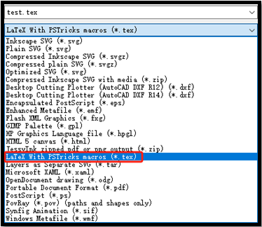 convert PDF to Latex using Inkscape 2