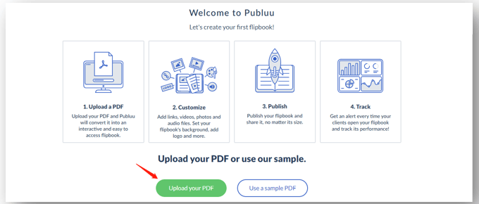 Convert PDF to link with Publuu