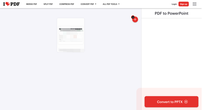 Convert PDF to PPT on Mac Using iLovePDF 2