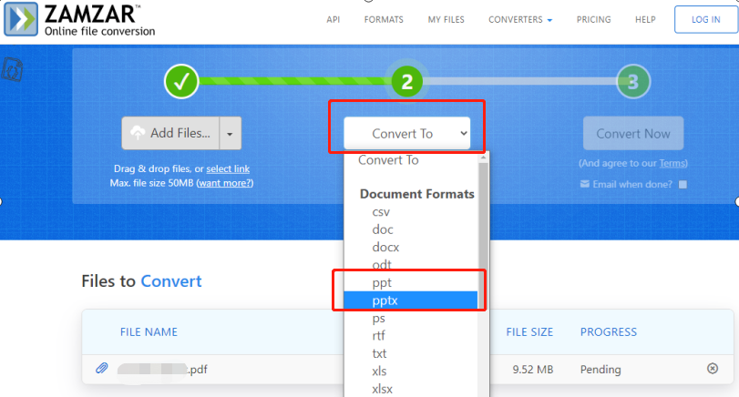 convert-pdf-to-powerpoint-with-zamzar-online