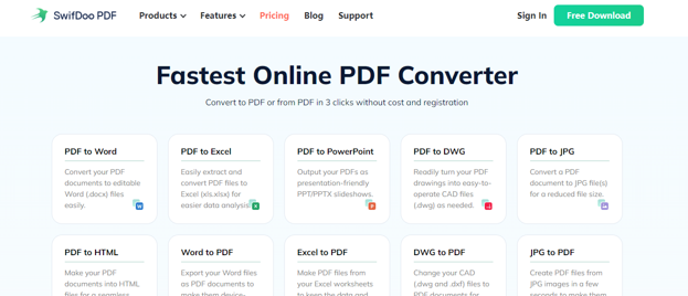 Convert PDF to Publisher with SwifDoo PDF online 1