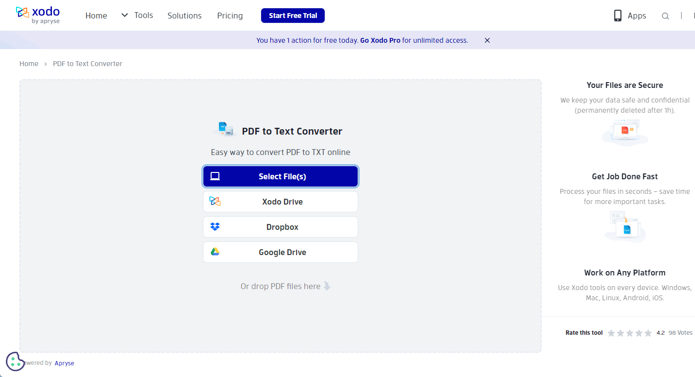 Convert PDF to Text Online for Free