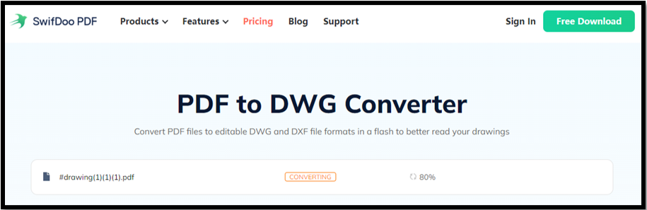 convert PDF to Visio with SwifDoo PDF Online 2