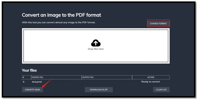 Convert PMD to PDF in Tom's Editor