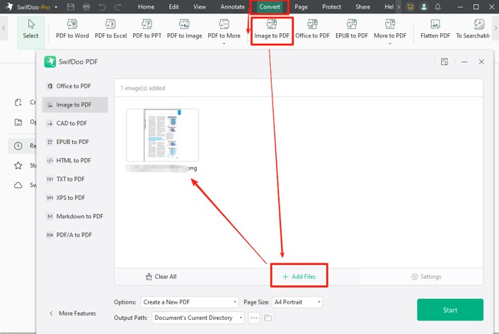 Convert PNG to Word with SwifDoo PDF Desktop Software 1