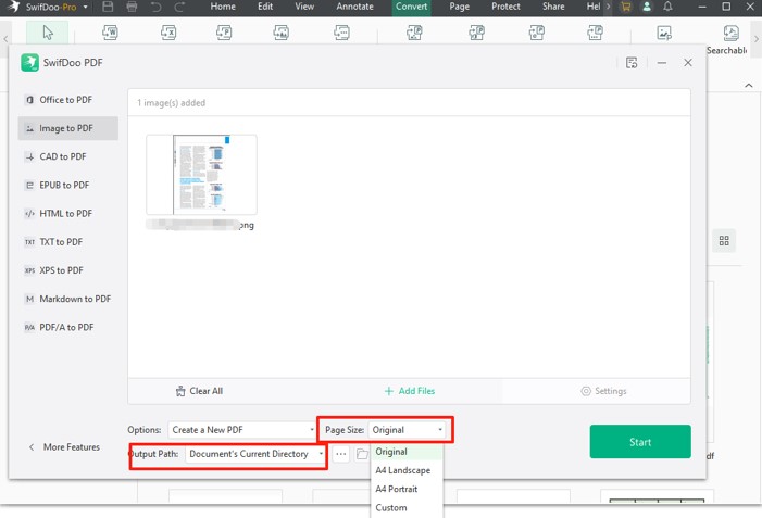 Convert PNG to Word with SwifDoo PDF Desktop Software 2