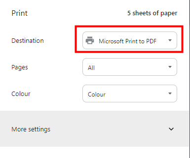 Convert PRN to PDF with Microsoft Print to PDF
