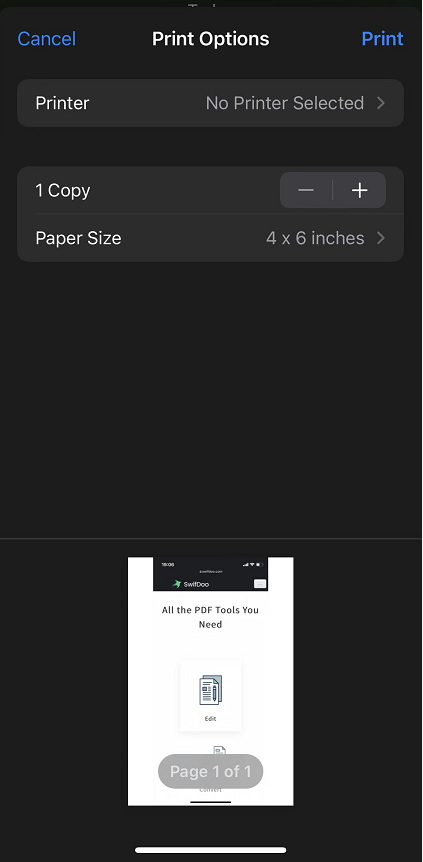 Convert screenshot to PDF with Photos on iPhone step 3