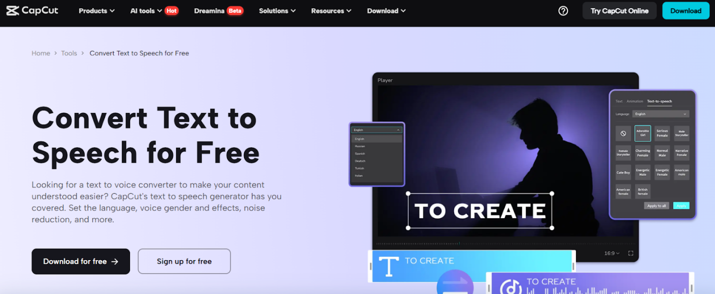 convert text to speech for free