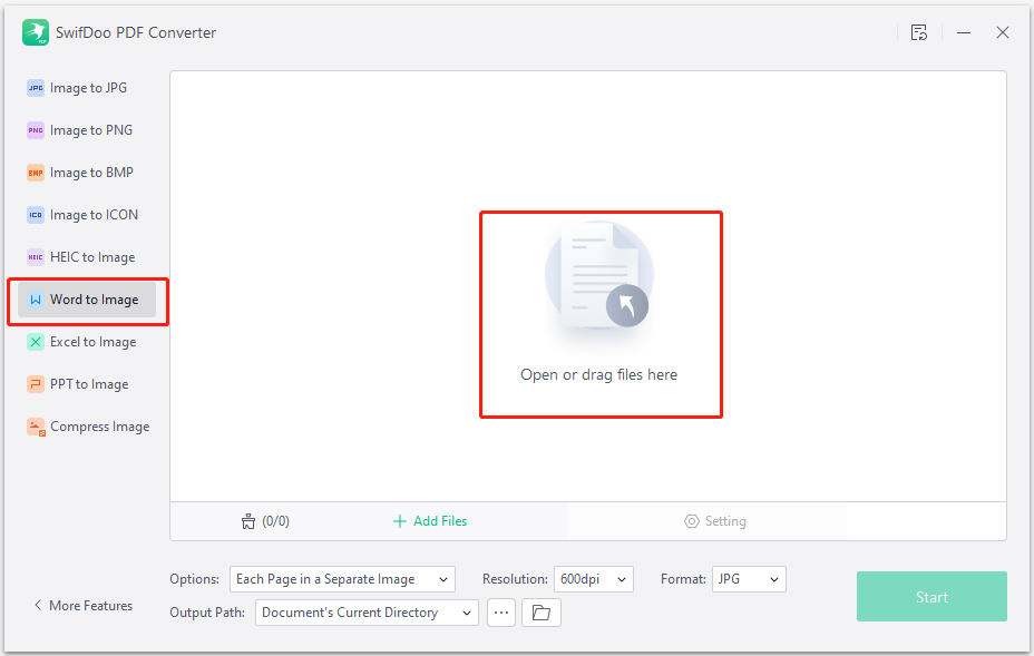 SwifDoo PDF Desktop convert Word to JPG step 3