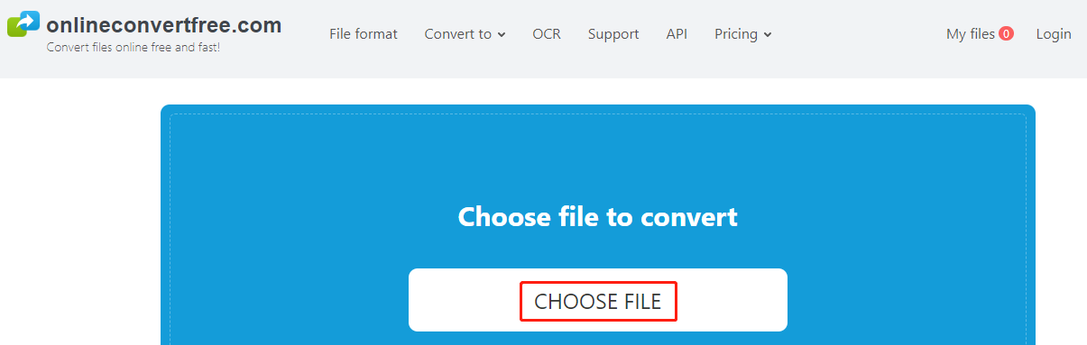 Convert XML to PDF with onlineconvertfree.com step 1