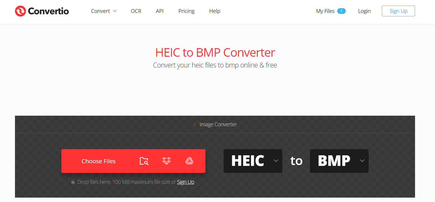 Convertio HEIC to BMP Converter