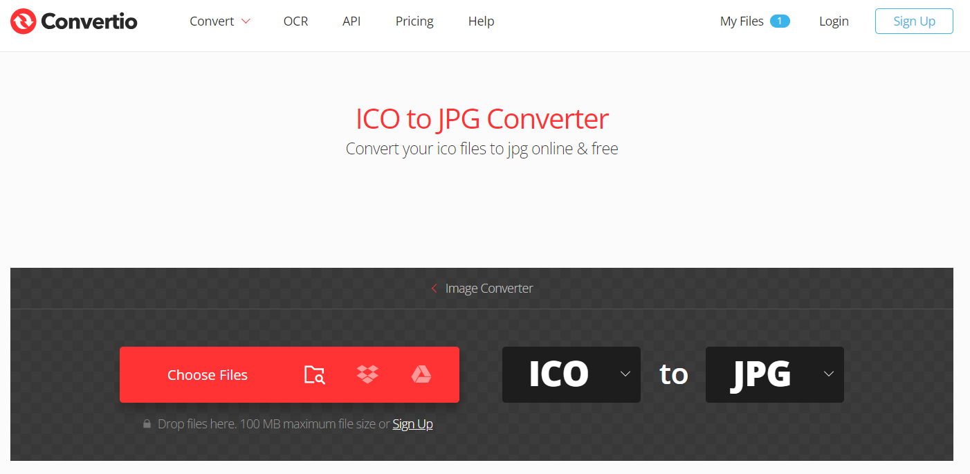 Convertio ICO to JPG Converter