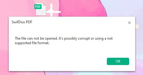 Cannot Open PDF