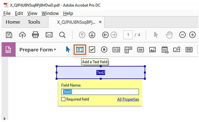 Add a Text field