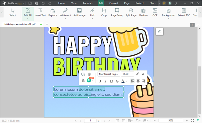 Create & Design a Birthday Card for a Last Bachelor