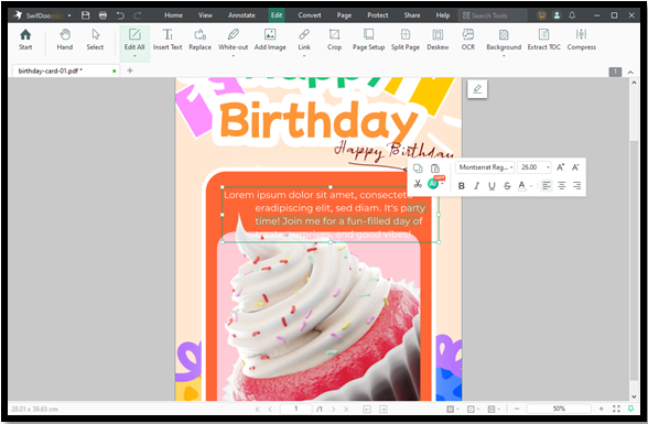 Create & Design a Birthday Invitation Card with Messages